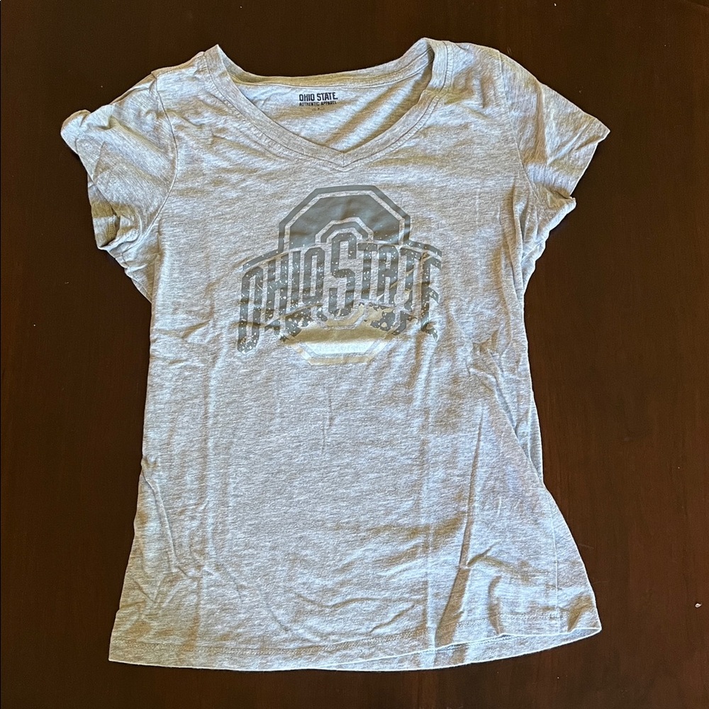 Gray Ohio State Women's Short Sleeve Tee